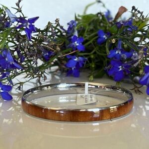 Hawaiian Wood Inlaid Bangle bracelet